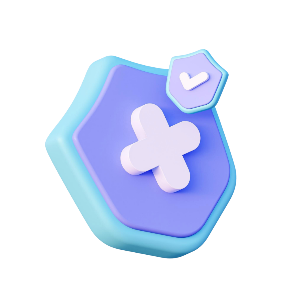Icon 3d Shield It Can Be Used Virus Protection Health Insurance 3d Rendering Illustration 1024x1024